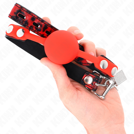 Kink - Modell 2 Silikonball 4 cm Knebel mit Schloss 60 x 2 cm