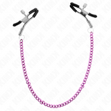 Kink - Kette Nippelklemmen Lila 30 cm