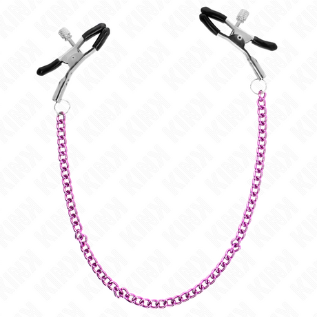 Kink - Kette Nippelklemmen Lila 30 cm