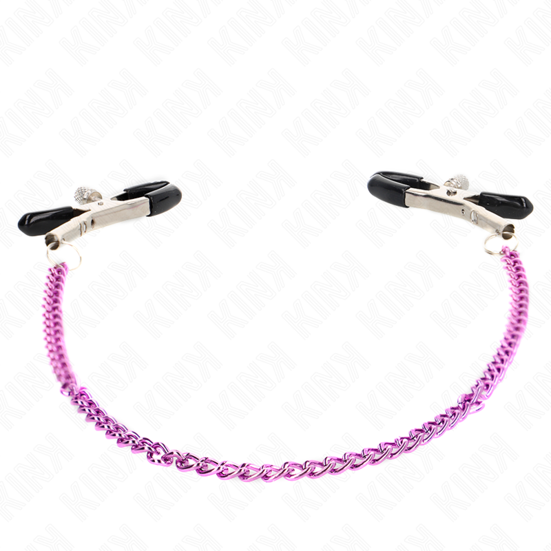 Kink - Kette Nippelklemmen Lila 30 cm