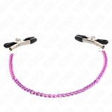 Kink - Kette Nippelklemmen Lila 30 cm