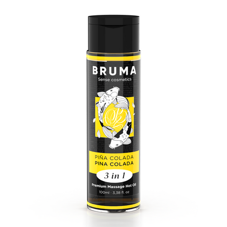 Bruma - Premium-Massageöl mit Wärmeeffekt, Pina Colada-Geschmack 3 in 1 - 100 ml