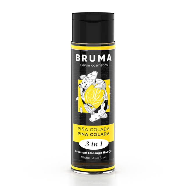 Bruma - Premium-Massageöl mit Wärmeeffekt, Pina Colada-Geschmack 3 in 1 - 100 ml
