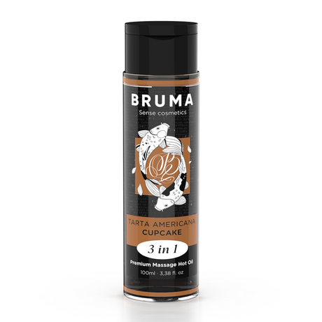 Bruma - Premium-Massageöl mit Wärmeeffekt, Cupcake-Geschmack 3 in 1 - 100 ml