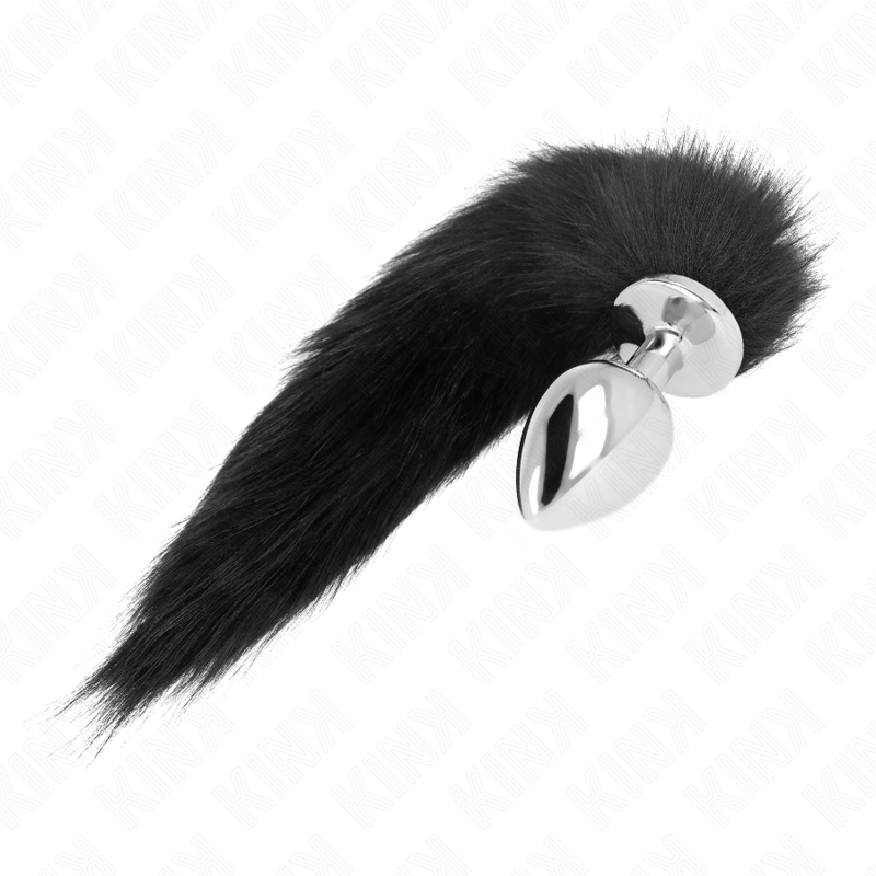 Kink - Anal Plug Grösse L 10 x 4 cm mit Kunststoffschwanz 40 cm Schwarz