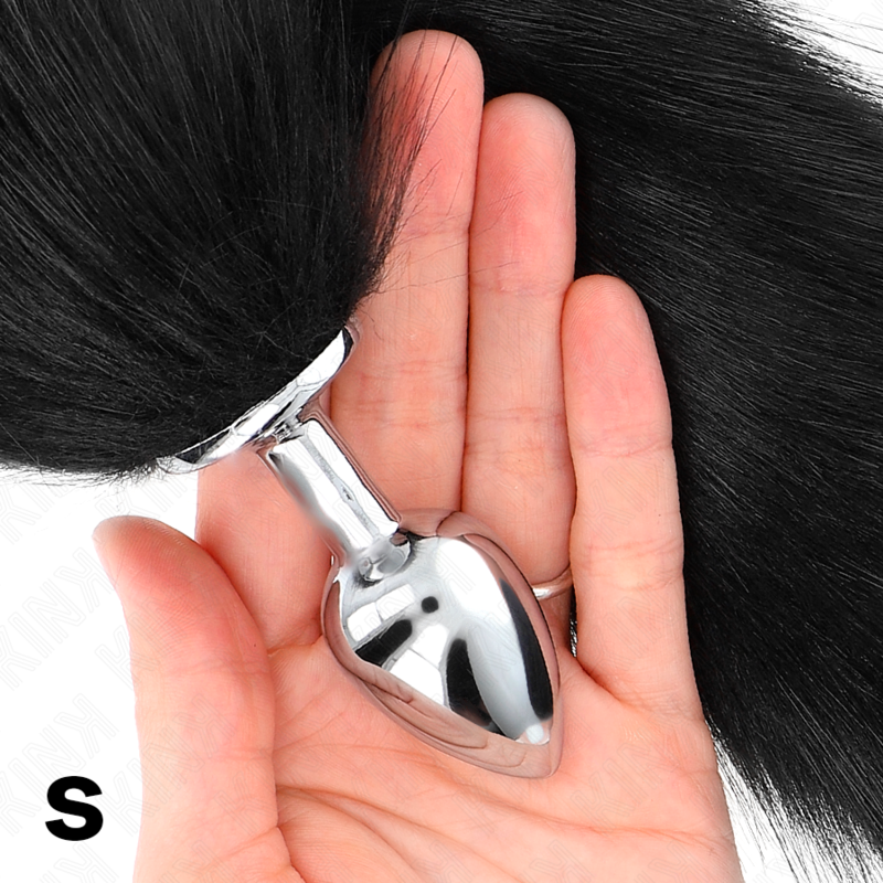 Kink - Anal Plug Grösse S 7 x 3 cm mit Kunststoffschwanz 40 cm Schwarz