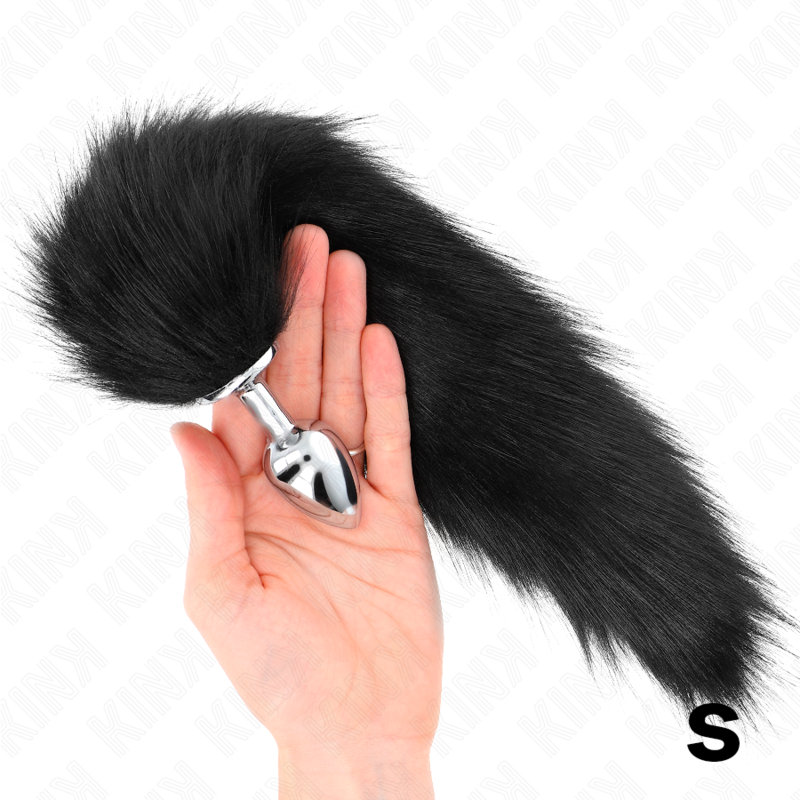 Kink - Anal Plug Grösse S 7 x 3 cm mit Kunststoffschwanz 40 cm Schwarz
