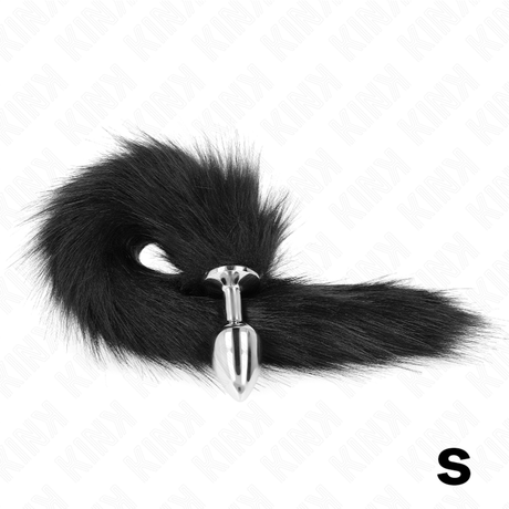 Kink - Anal Plug Grösse S 7 x 3 cm mit Kunststoffschwanz 40 cm Schwarz