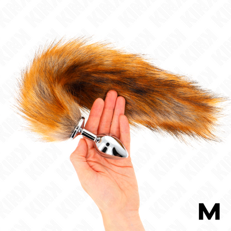Kink - Anal Plug Grösse M 8 x 3,5 cm mit Kunststoffschwanz 40 cm Braun