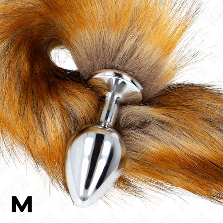 Kink - Anal Plug Grösse M 8 x 3,5 cm mit Kunststoffschwanz 40 cm Braun
