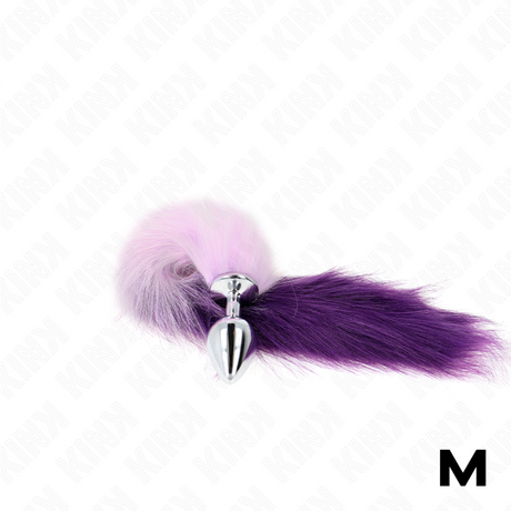Kink - Anal Plug Grösse M 8 x 3,5 cm mit Kunststoffschwanz 40 cm Lila