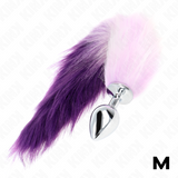 Kink - Anal Plug Grösse M 8 x 3,5 cm mit Kunststoffschwanz 40 cm Lila