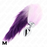 Kink - Anal Plug Grösse M 8 x 3,5 cm mit Kunststoffschwanz 40 cm Lila