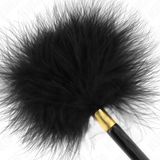 Kink - Schwarz-Gold Metall Kitzelfedern 18 cm