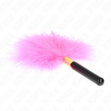 Kink - Fuchsia Gold Metall Kitzelfedern 18 cm