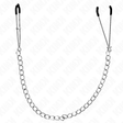 Nippelklemmen Pinzettenform mit dicker Kette Schwarz 30 cm