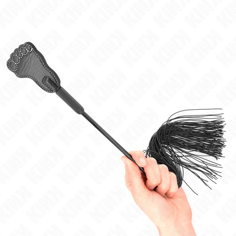 Kink - Fußförmige Paddel mit Quastenpeitsche 31 cm