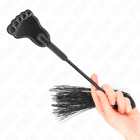 Kink - Fußförmige Paddel mit Quastenpeitsche 31 cm