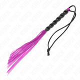 Kink - Mini Silikonpeitsche mit 6 Lila Perlen 26 cm