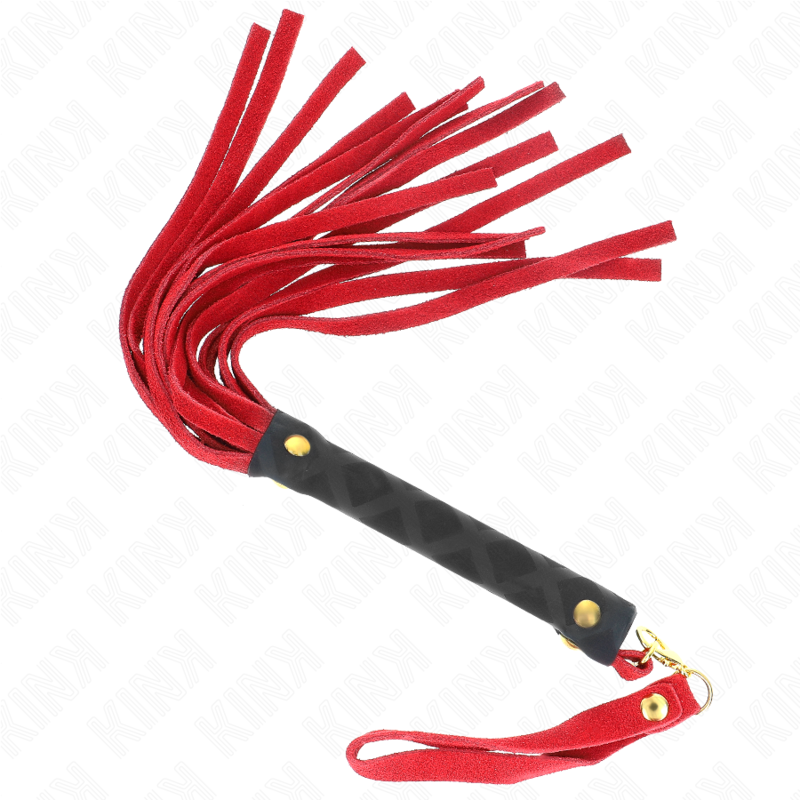 Kink - Rote Wildleder Mini-Peitsche 30 cm