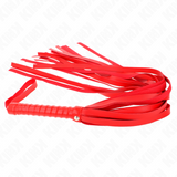 Kink - Rote Peitsche mit Kurzem Griff und Langem Schwanz 70 cm