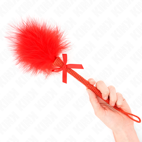 Kink - Nylonseilstab mit Kissenfedern und Roter Schleife 25 cm