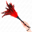 Fetisch-Toy KINK Federkitzler aus Hahnenfedern Rot 36 cm