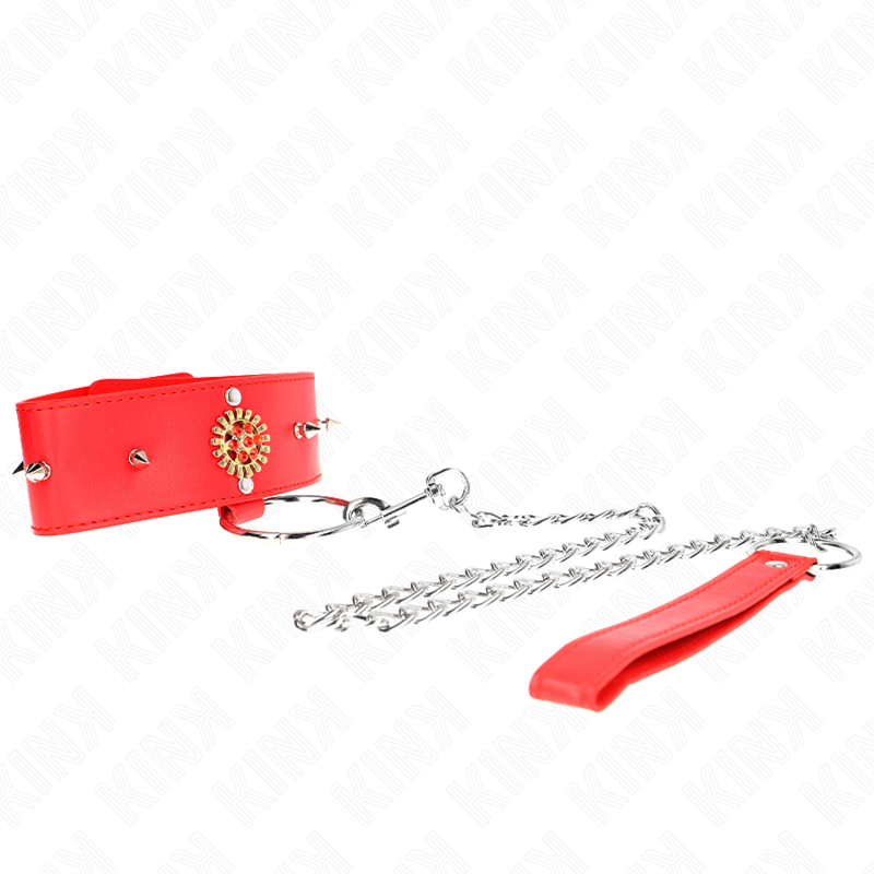 Kink - Rote Diamantkette mit Gürtel 65 cm Verstellbar 35-51 cm x 7 cm