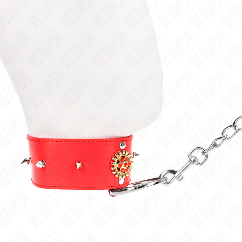 Kink - Rote Diamantkette mit Gürtel 65 cm Verstellbar 35-51 cm x 7 cm