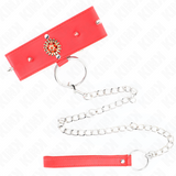 Kink - Rote Diamantkette mit Gürtel 65 cm Verstellbar 35-51 cm x 7 cm