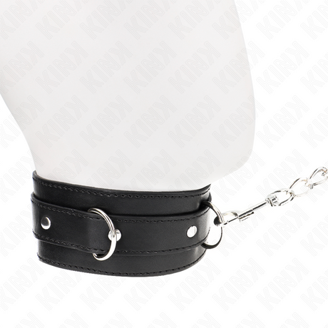 Halsband mit Gürtel mit Riemen Schwarz.2