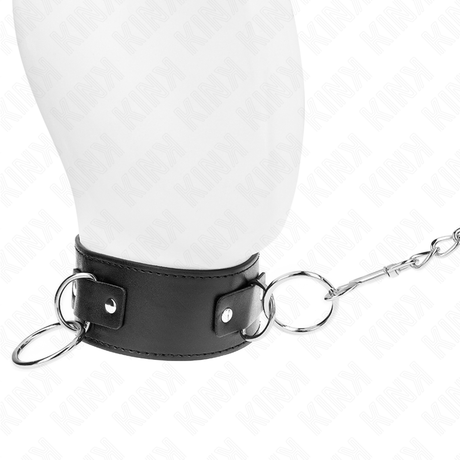 Kink - Halskette mit Leine 65 cm 3 Ring Modell 2 Verstellbar 36-43 cm x 5 cm