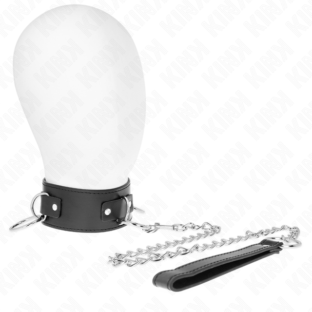 Kink - Halskette mit Leine 65 cm 3 Ring Modell 2 Verstellbar 36-43 cm x 5 cm