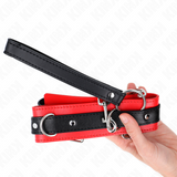 Kink - Basismodell Halsband mit Leine 65 cm Modell 3 Rot 53 x 5 cm