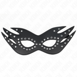 Kink - Kunstledermaske mit Nieten Modell 3 26 x 9,5 cm