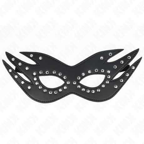 Kink - Kunstledermaske mit Nieten Modell 3 26 x 9,5 cm