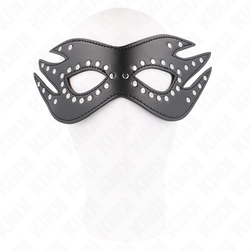 Kink - Kunstledermaske mit Nieten Modell 3 26 x 9,5 cm