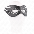 Kink - Kunstledermaske mit Nieten Modell 3 26 x 9,5 cm