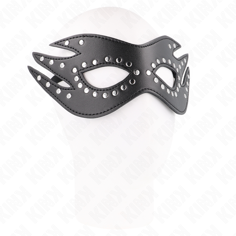 Kink - Kunstledermaske mit Nieten Modell 3 26 x 9,5 cm