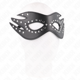 Kink - Kunstledermaske mit Nieten Modell 3 26 x 9,5 cm