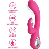 Pretty Love - Novak Rabbit Vibrator 12 Vibrationen Rosa