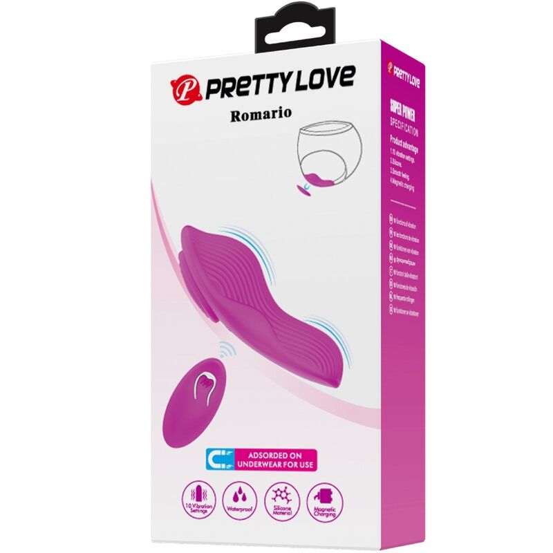 Pretty Love - Romario Auflegbarer Klitoris-Stimulator mit Fernbedienung Rosa