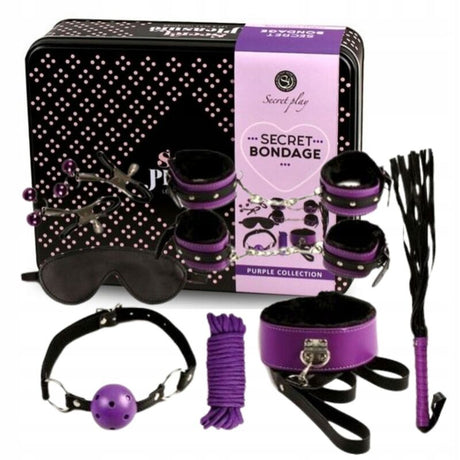 Sextoy Secretplay BDSM Set 8pcs Purble / Black. Schwarz.2