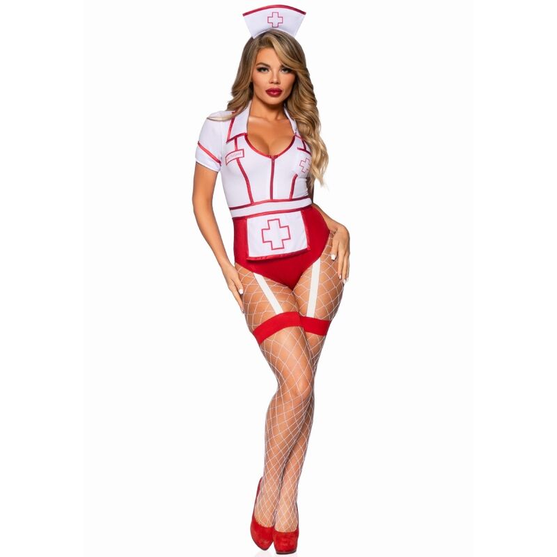Leg Avenue - Sexy Krankenschwesterkostüm Rot/Weiss M