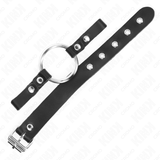 Kink - Penisring aus Leder mit Schnallverschluss 22 x 2 cm mit Metallring 4 cm