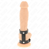 Kink - Verstellbarer Doppelter Penisring aus Leder
