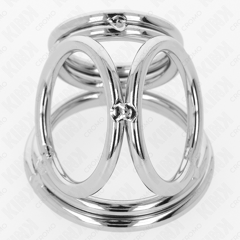 Kink - Dreifach Chrom Metall Penisring 3,8 cm Bis 5 cm Modell 1