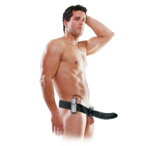 Fetish Fantasy Series - 19 cm Vibrierender Hohl-Strap-On Schwarz