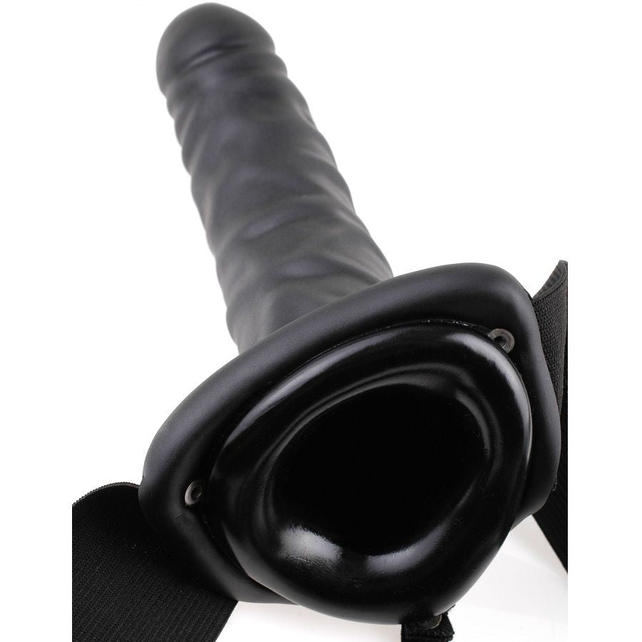 Fetish Fantasy Series - 19 cm Vibrierender Hohl-Strap-On Schwarz
