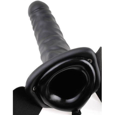 Fetish Fantasy Series - 19 cm Vibrierender Hohl-Strap-On Schwarz